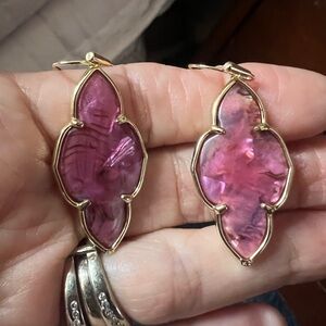 Kendra Scott burgandy illusion abalone Abbie earrings